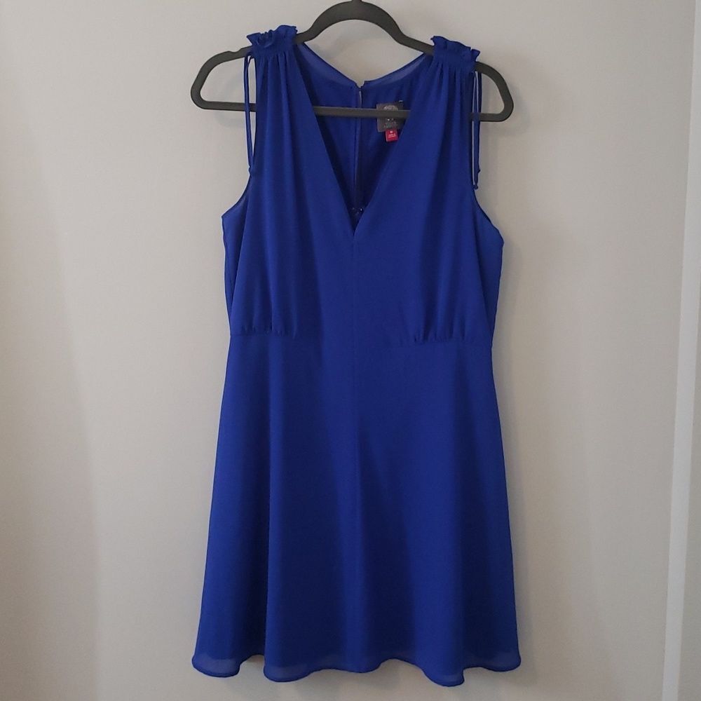 Vince Camuto Royal Blue Fit and Flare Women's Dress Size Medium Sleeveless